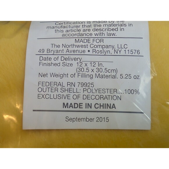 New In Package 2015 Pokemon PIKACHU Plush Throw Pillow 12"x12" - Picture 4 of 4